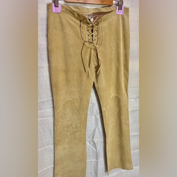 Vintage Laundry by Shelli Segal Tan Suede with Tie Front Closure Size 8 - Picture 1 of 9